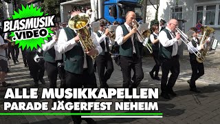 🟢 Alle Musikkapellen  Parade Jägerfest Neheim 🎼  Großer Festzug  Blasmusik [upl. by Reggy]