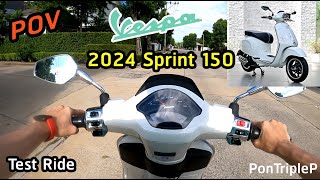 Test Ride 2024 Vespa Sprint 150 POV [upl. by Berky653]