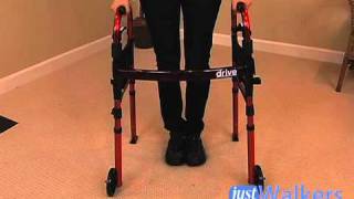 JustWalkers Drive Deluxe Folding Travel Walker [upl. by Still]