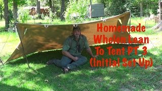 Homemade Oil Cloth Whelen Lean To Tent PT 3 [upl. by Mackenie]