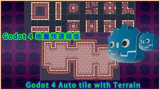 Godot 4 auto tiling with Terrain  快速製圖 [upl. by Pernell]