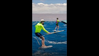 Fun Foil Surfing Downwinder Run Hawaii  Wing Foil  SUP Foiling  Maui to Molokai 2022 [upl. by Notnil]