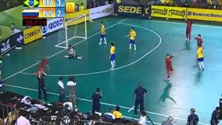 FutsalFINAL Brasil 4 3 x 3 2 Rússia CAMPEÃO Grand Prix Futsal 2013 [upl. by Boehike]