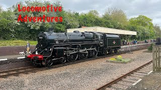 Steam locomotive 73156 Ride Along Great Central Railway 13424 [upl. by Atinad]