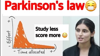 PARKINSON’s law😳  study less score more 😷 Srishti Dabas AIR 06  FIRST ATTEMPT CSE’23 [upl. by Blockus]