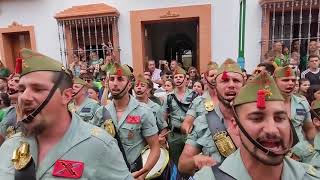 Diana floreada Santa Cruz Calle Cabo Desfile Legionario en La Palma del Condado [upl. by Dlnaod242]