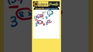 Ecuación EXPONENCIAL utilizando propiedades de potencias begoprofe algebra maths [upl. by Ninette]