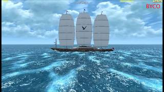 Sail Yacht Maltese Falcon in Vehicle Simulator [upl. by Luigino]