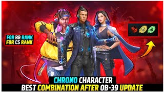 BEST CHARACTER COMBINATION FOR CHRONO AFTER UPDATE🔥 BEST CHARACTER COMBO FOR BR RANK AND CS RANK [upl. by Halverson]