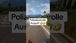 Polizeikontrolle Auspuff 🤣🤣 kurzwitz flachwitz viralvideo polizei Auspuff humor lustig [upl. by Darb240]