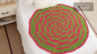 Crochet Peppermint Swirl Afghan Pattern  EASY  The Crochet Crowd [upl. by Rengaw]