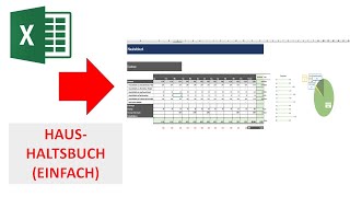 Haushaltsbuch  einfache Variante I Excel Vorlage I Excelpedia [upl. by Alleinad52]