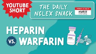 Heparin VS Warfarin shorts nursingschool nursing pharmacology [upl. by Chard]