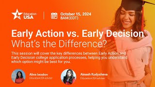 Early Action vs Early Decision – What’s the Difference [upl. by Larianna]