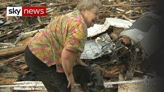 Oklahoma Tornado Dog Emerges From Debris [upl. by Ethban]