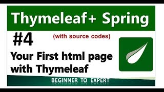 4 Create Your First Thymeleaf html Page [upl. by Artapoelc]