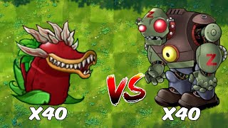 PVZ Fusion Challenge  40 Fusion Plants Vs 40 Giga Gargantuar Zombies  Who will win [upl. by Tatianas]