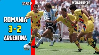 Romania vs Argentina 3  2 Exclusives Full Highlights Round Of 16 WorldCup 94 HD [upl. by Haukom]