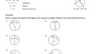 107 Special Segments in A Circle Chords Secants and Tangents [upl. by Scribner719]