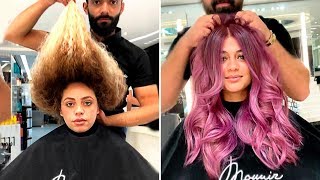 INCREÍBLES TRANSFORMACIONES DE CABELLO 2019  ANTES Y DESPUÉS [upl. by Lennon]