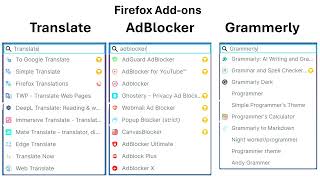 Firefox Addons [upl. by Bogusz]