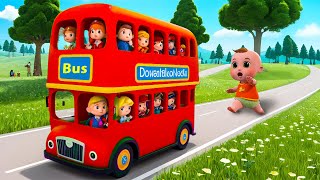 Wheels On The Baby Bus New Compilation  Animals Farm Song  Nursery Rhymes amp Kids Songs Happy Bobo [upl. by Tybald530]