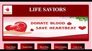 Blood Donation Website Project  Using HTML CSS  Shivani Ghadge [upl. by Aelram]