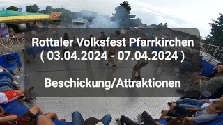 Rottaler Volksfest Pfarrkirchen  03042024  07042024   Beschickung  Attraktionen [upl. by Zoila319]