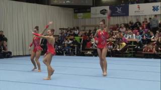 Turnclub Olympia Oosterzele JUN DYN HOFMAN Eva VAN PARYS Jana SCHREYEN Jolien FIAC 2016 [upl. by Hgielar]