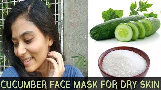 Natural Cucumber Face Mask For Dry Skin  Best AntiAging Facial Mask At Home quotOnly 2 Ingredientsquot [upl. by Nivrehs]