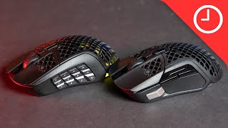 Lightweight wireless MOBAMMO mice SteelSeries Aerox 5 and 9 Wireless review [upl. by Atinej]