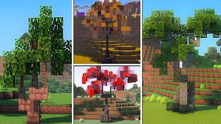 Simple Custom Trees that you can Build in Minecraft [upl. by Hameerak]