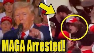 Trump Supporter ARRESTED As Rally Turns To CHAOS [upl. by Oren]