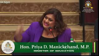 Budget 2024 debate presentation by Minister of Education Priya Manickchand [upl. by Nosyla543]