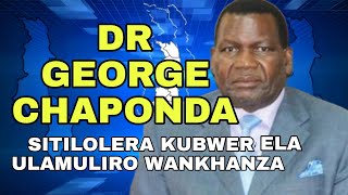 DR CHAPONDA TIKUBWELERA KU ULAMULIRO WANKHANZA [upl. by Siramay]