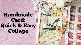 Collage Card DIY featuring Tim Holtz Ideaology [upl. by Innek]