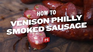 Smoked Venison Philly Cheesesteak Sausage  Smoked Venison Sausage in an Electric Smoker [upl. by Nnaeoj]