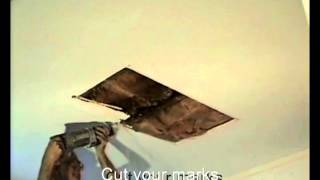 Replace damaged sheetrock or drywall on the ceiling [upl. by Crooks964]