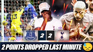 2 POINTS DROPPED IN THE LAST MINUTE 😓 Everton 22 Tottenham EXPRESSIONS REACTS [upl. by Anirba122]