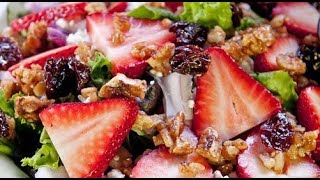 RECEITA SALADA VINAGRETE DE MORANGO [upl. by Demp859]