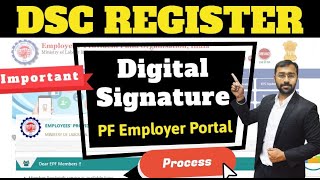 🔴How to register DSC digital signature on EPF employer portal and Approve KYC HINDI [upl. by Brackely232]