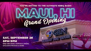 GEN Korean BBQ House Kahului  Maui  Hawaii  Grand Opening  September 28 2024 [upl. by Enitsirc]