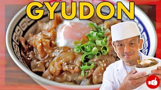 The Perfect Japanese Fast Food GYUDON  Beef Bowl [upl. by Eidnalem]