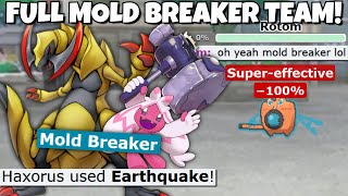 FULL MOLD BREAKER POKEMON TEAM DESTROYS POKEMON SCARLET AND VIOLET [upl. by Aerdnuahs]