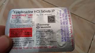 Histafree 180mg Tablet  Fexofenadine Hcl Tablet  Histafree 180mg Tablet Uses Benefit Review Hindi [upl. by Ynes]