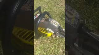 Ryobi ry3714 chainsaw testing it [upl. by Thebazile]