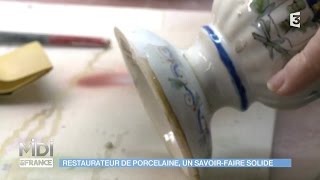 MADE IN FRANCE  Restaurateur de porcelaine un savoirfaire solide [upl. by Trik]