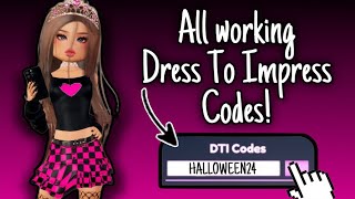 ALL WORKING CODES IN DRESS TO IMPRESS ROBLOX 👗😍  DTI Roblox 👗 [upl. by Aisile]