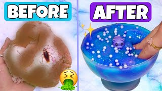 Fixing My OLDEST and WORST Slimes 😱🤮 Slime Makeovers [upl. by Saimerej]