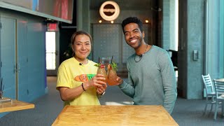 Make a Mai Tai with Julius Thomas III and THAI Shirlington [upl. by Akirehs507]